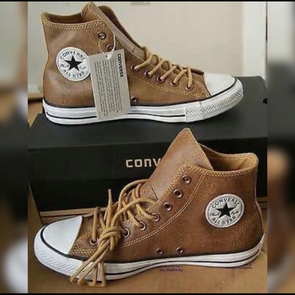 mens leather high top converse